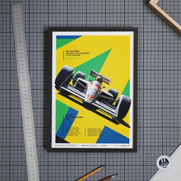 McLaren MP4/4 - Ayrton Senna - San Marino GP - 35th Anniversary - 1988 Automobilist Poster - Image 10