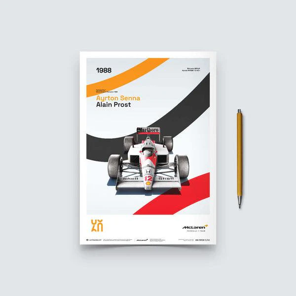 McLaren Racing - MP4/4 - 60th Anniversary - 1988 Automobilist Poster - Image 3