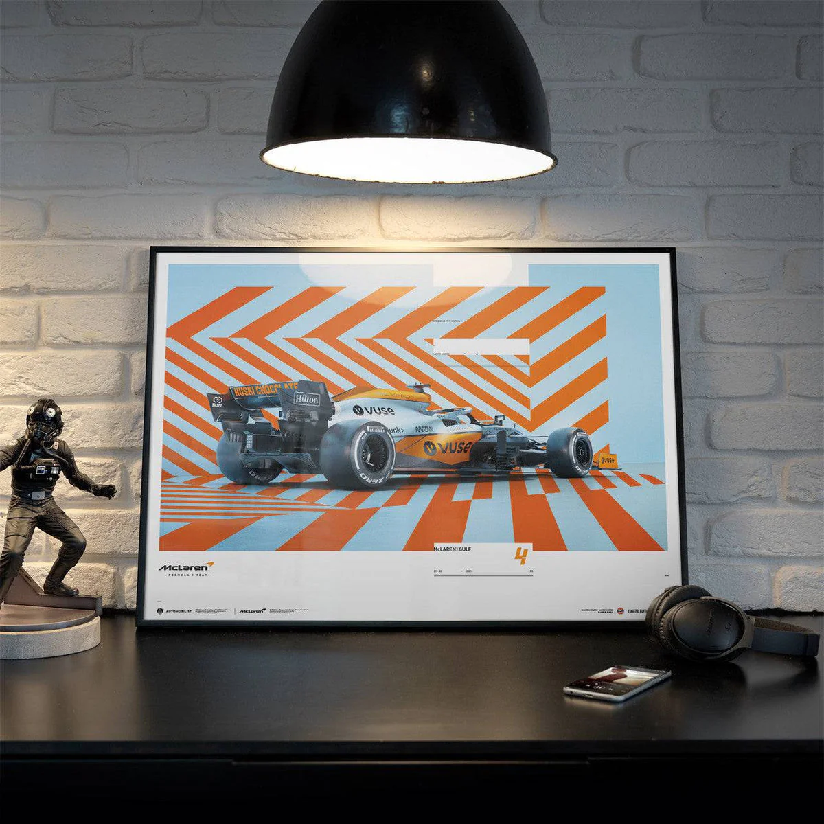 McLaren x Gulf | 2021 Lando Norris Horizontal | McLaren Automobilist Poster - Image 4