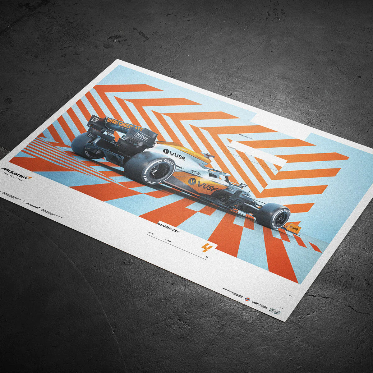 McLaren x Gulf | 2021 Lando Norris Horizontal | McLaren Automobilist Poster - Image 5