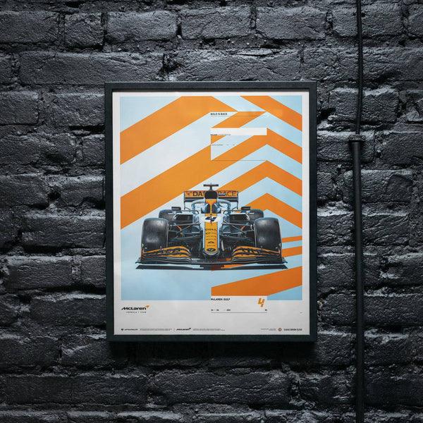 MCLAREN X GULF - LANDO NORRIS - 2021 Automobilist Poster - Image 5