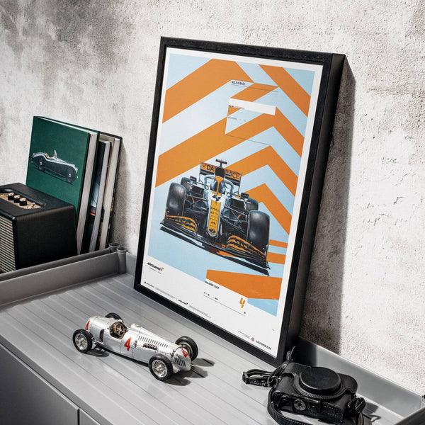MCLAREN X GULF - LANDO NORRIS - 2021 Automobilist Poster - Image 7
