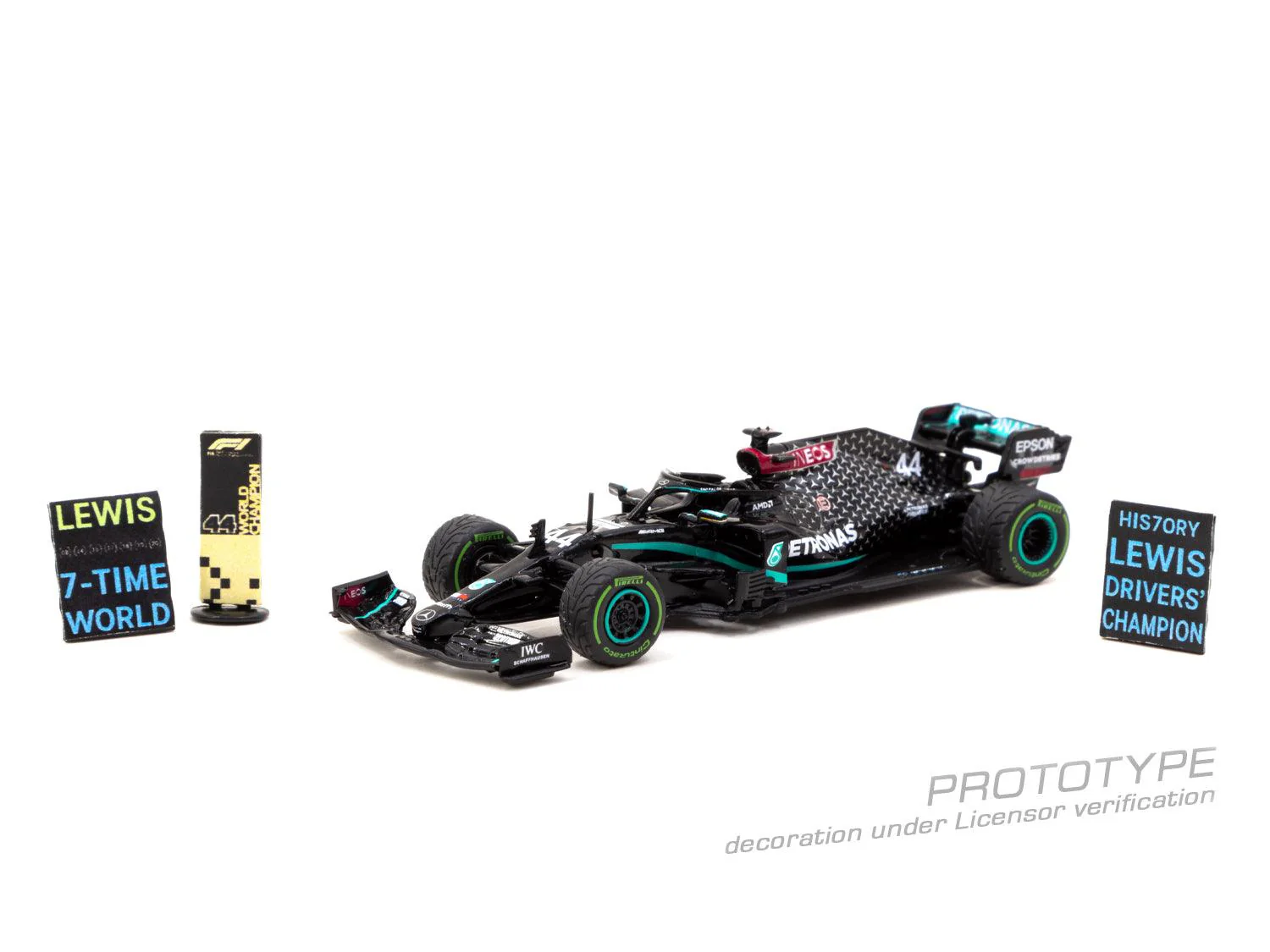 Scale 1/64 - Mercedes Mercedes-AMG F1 W11 EQ Performance Turkish Grand Prix 2020 Winner World Champion 2020 Lewis Hamilton - Tarmac Works Model Car - Image 3