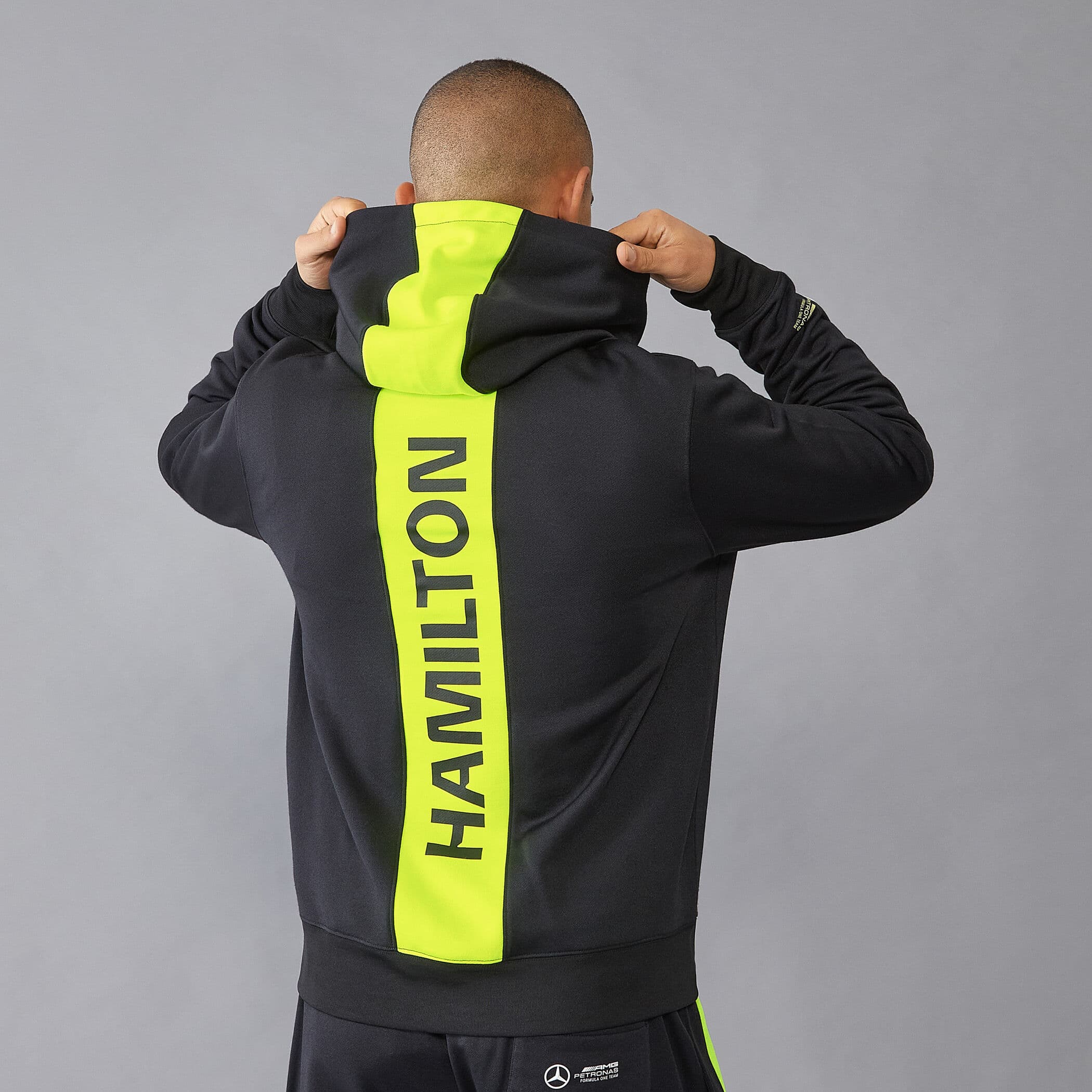 Mercedes-AMG Petronas – 2024 Lewis Hamilton Hoodie-Black - Image 4