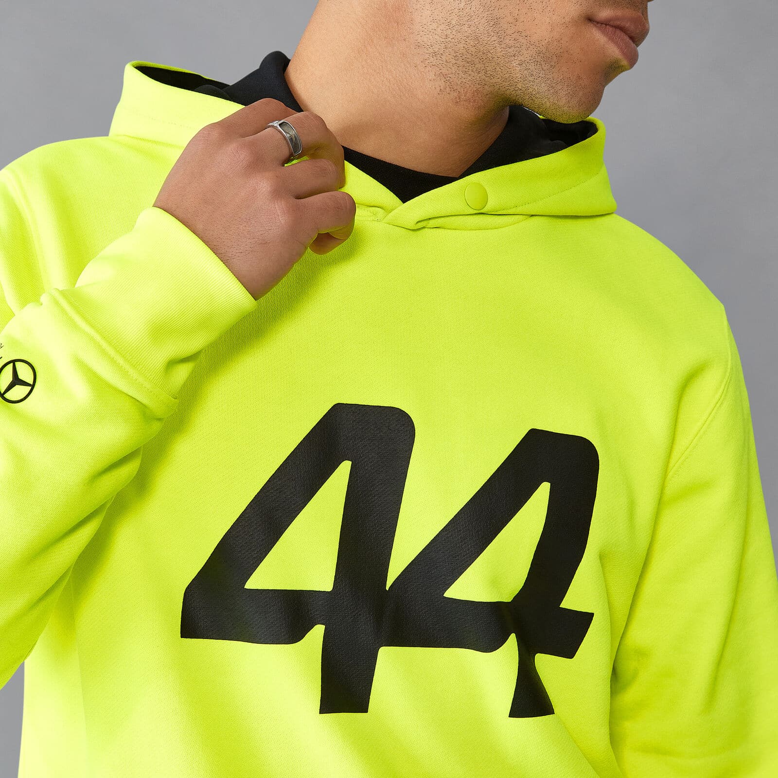 Mercedes-AMG Petronas – 2024 Lewis Hamilton Hoodie - Neon Yellow - Image 5