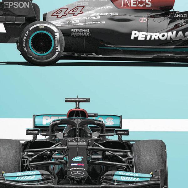 Mercedes-AMG Petronas F1 Team - F1 W12 E Performance - Blueprint - 2021 Automobilist Poster - Image 5