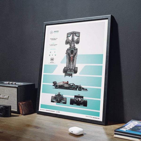Mercedes-AMG Petronas F1 Team - F1 W12 E Performance - Blueprint - 2021 Automobilist Poster - Image 7