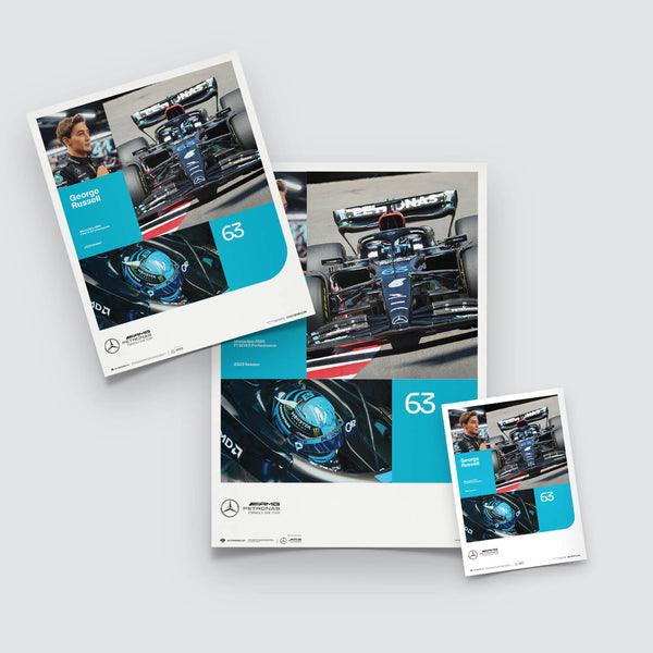 Mercedes-AMG Petronas F1 Team - George Russell - 2023 Automobilist Poster - Image 2
