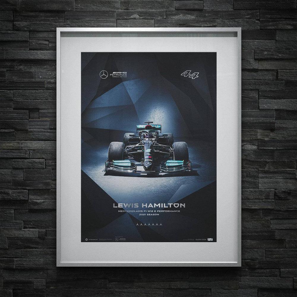 Mercedes-AMG Petronas F1 Team - Lewis Hamilton - Embossed - 2021 Collector’s Edition Automobilist Poster - Image 3
