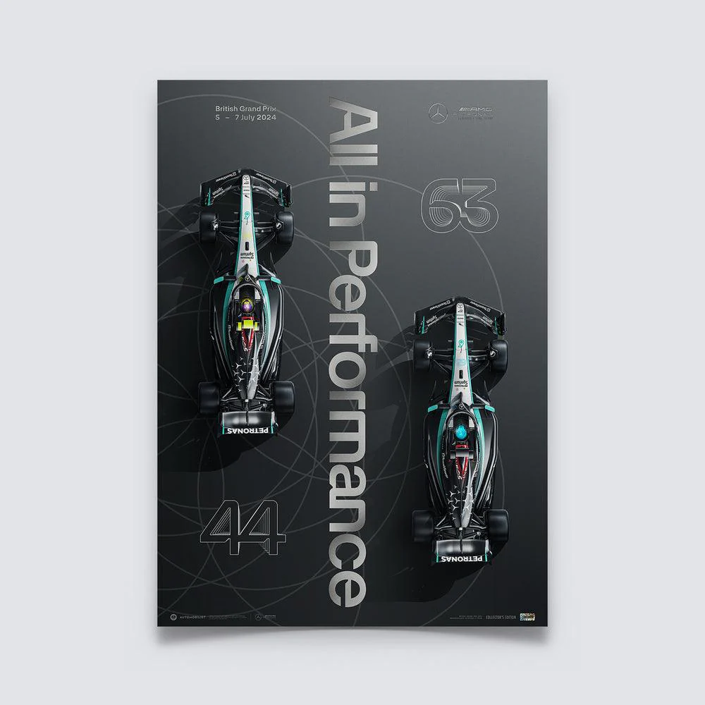 Mercedes-AMG Petronas Formula 1 Team - British Grand Prix - 2024 Poster Limited Edition