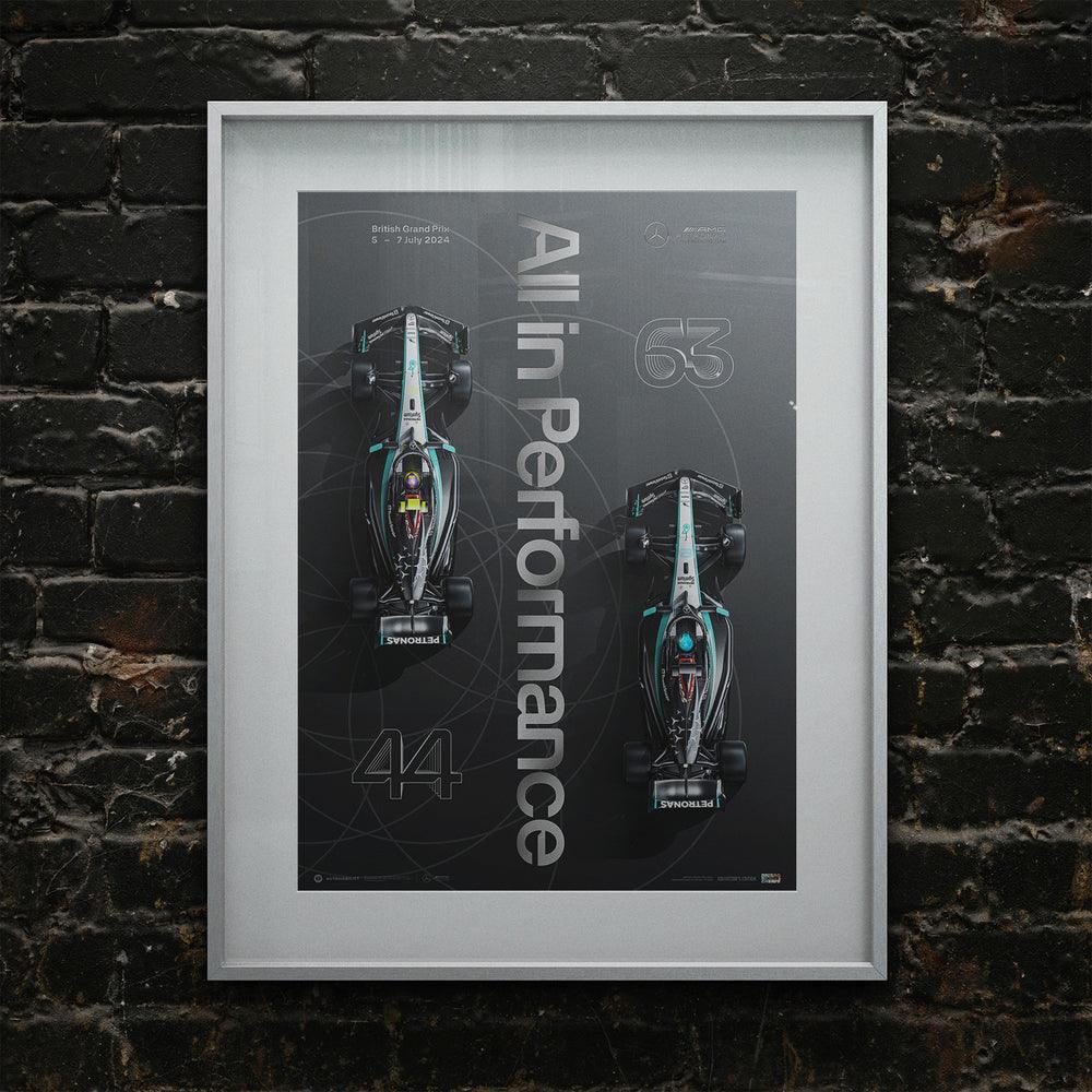 Mercedes-AMG Petronas Formula 1 Team - British Grand Prix - 2024 Poster Limited Edition - Image 2