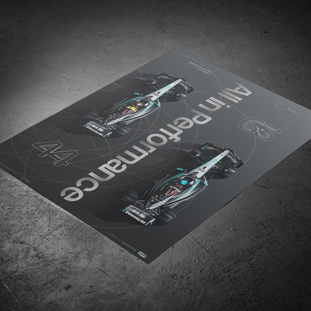Mercedes-AMG Petronas Formula 1 Team - British Grand Prix - 2024 Poster Limited Edition - Image 4