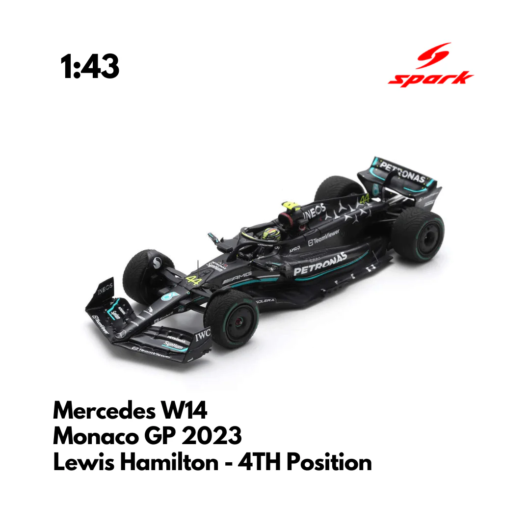 Mercedes AMG W14 | 2023 F1 Model Car Lewis Hamilton & George Russell Monaco GP -Spark Model