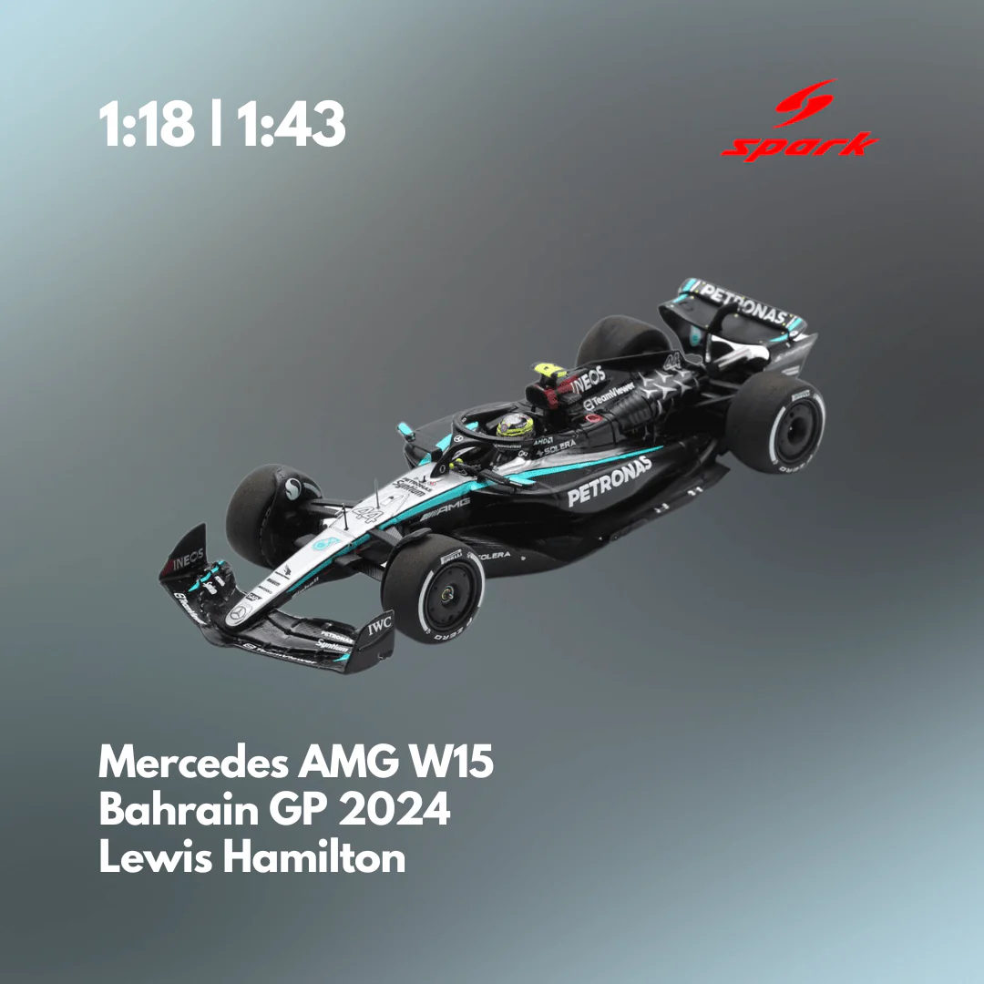 Mercedes AMG W15 - Bahrain GP 2024 Lewis Hamilton Model Car - Spark Model - Image 3
