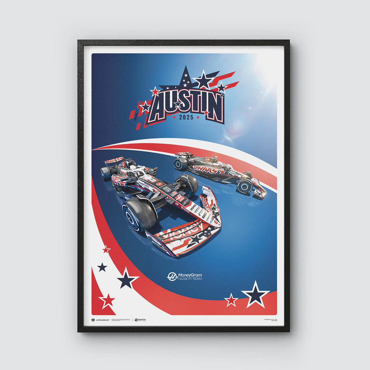 MoneyGram Haas F1® Team | Austin 2025 | Automobilist Official Poster - Image 2