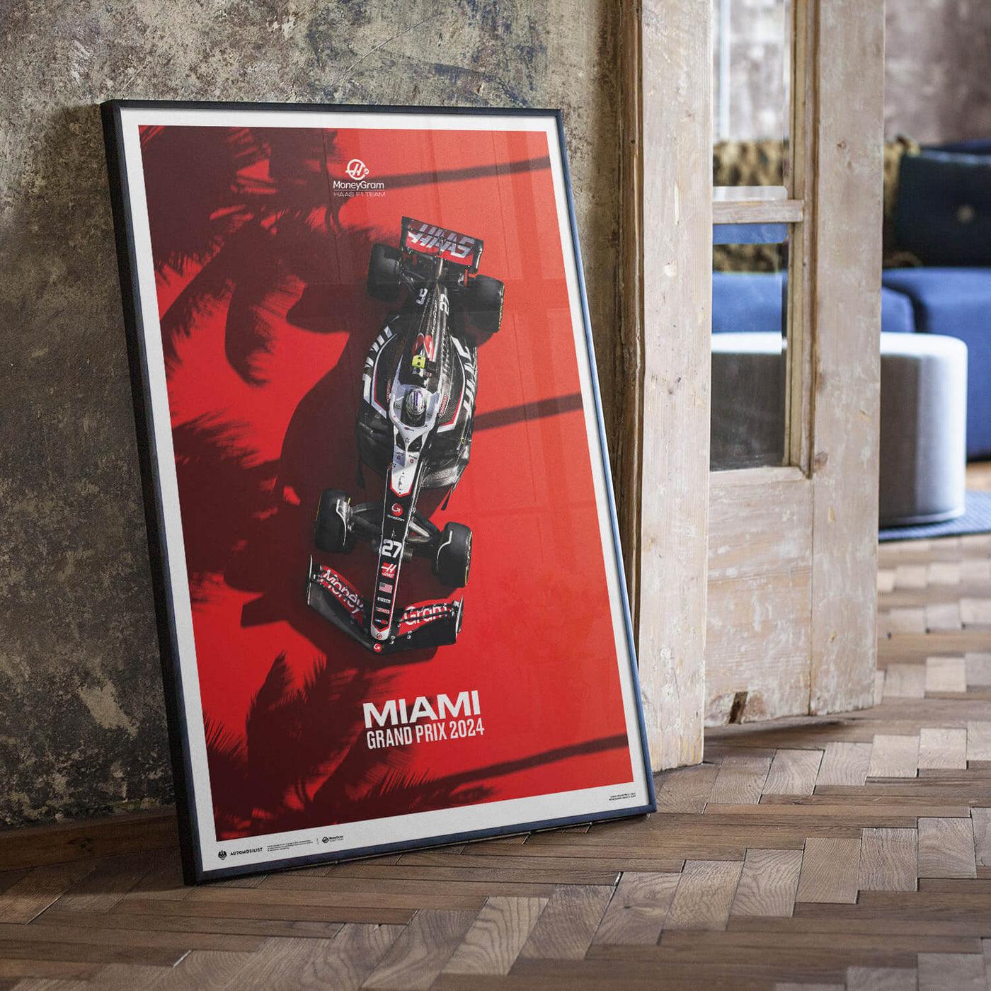 MoneyGram Haas F1 Team - Miami Grand Prix – 2024 Poster - Image 3