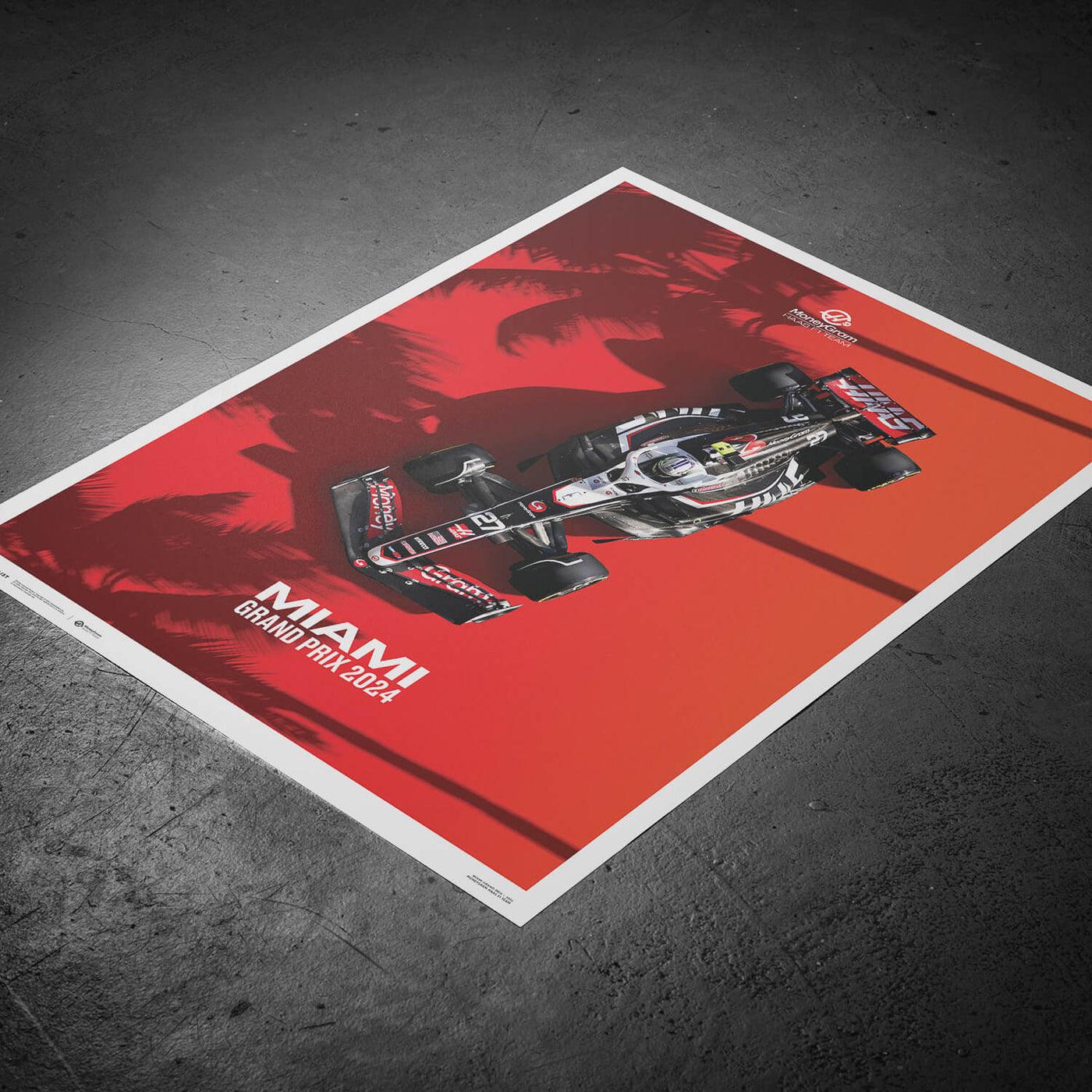 MoneyGram Haas F1 Team - Miami Grand Prix – 2024 Poster - Image 4