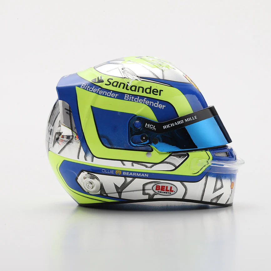 Oliver Bearman Helmet - Scuderia Ferrari Saudi Arabia GP 2024 Helmet - Looksmart 1:5 Mini Helmet - Image 3