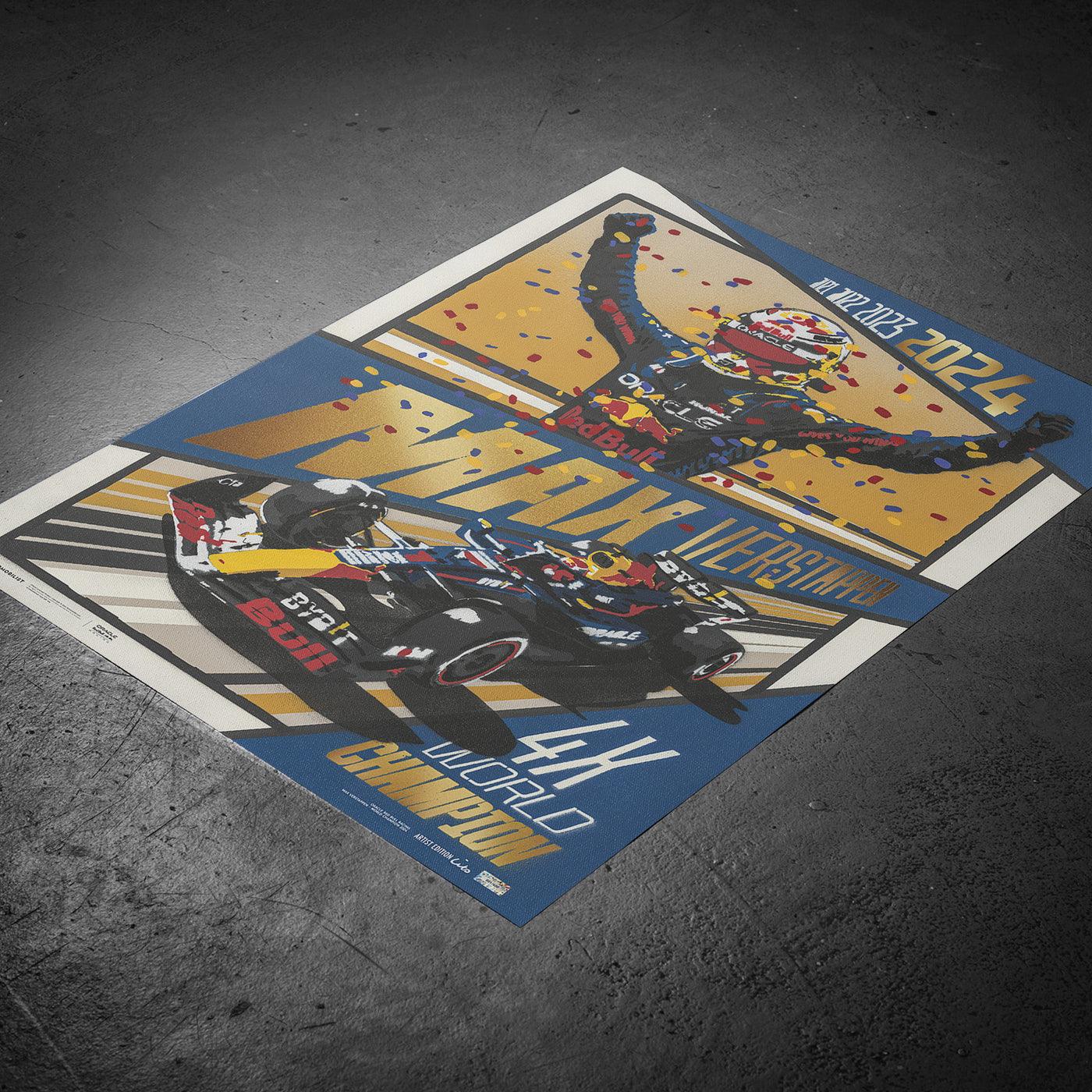 Oracle Red Bull Racing - MAX Verstappen - 2024 F1® World Drivers' Champion | Collector's Edition Poster | Cito - Image 4
