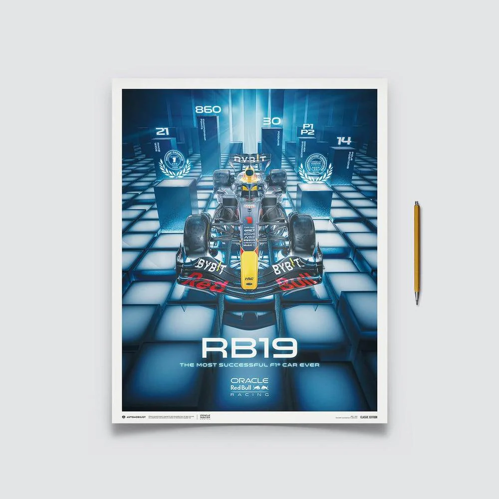 Oracle Red Bull Racing - RB19 - The Most Successful F1 Car Ever - 2023 Automobilist Poster - Image 6