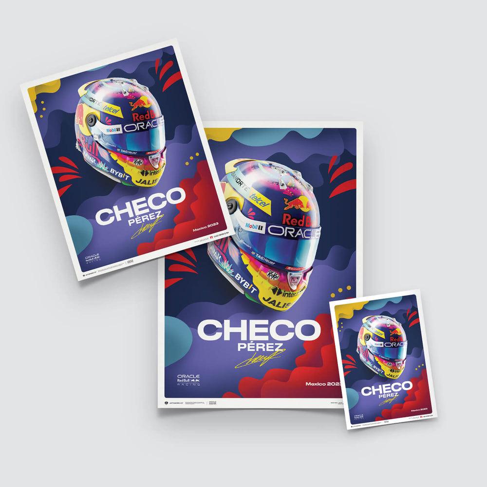 Oracle Red Bull Racing - Sergio Pérez - Helmet - Mexican Grand Prix - 2023 Automobilist Poster - Image 2