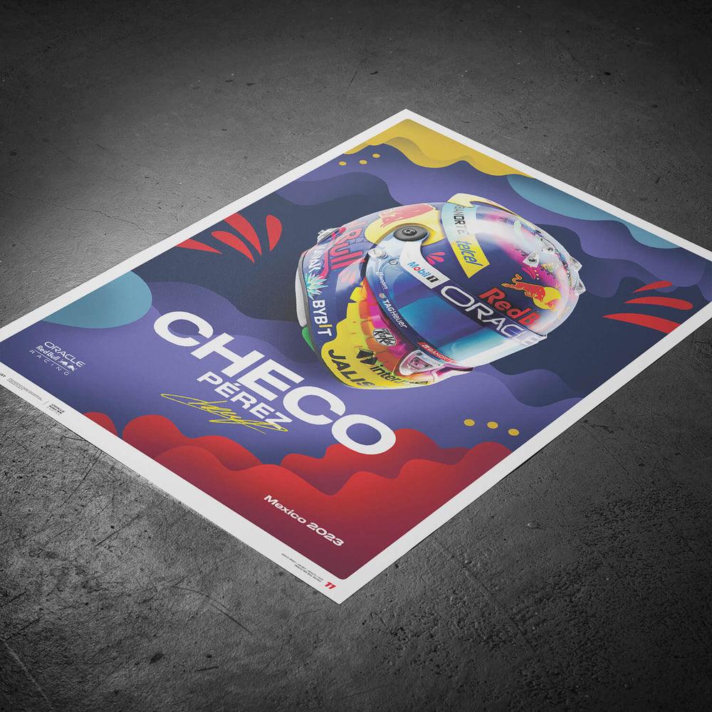 Oracle Red Bull Racing - Sergio Pérez - Helmet - Mexican Grand Prix - 2023 Automobilist Poster - Image 6