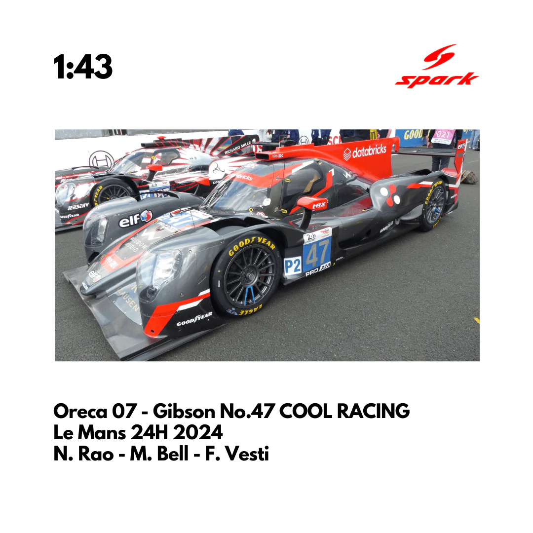 Oreca 07 - Gibson No.47 COOL RACING 24H Le Mans 2024 - Spark Model Car
