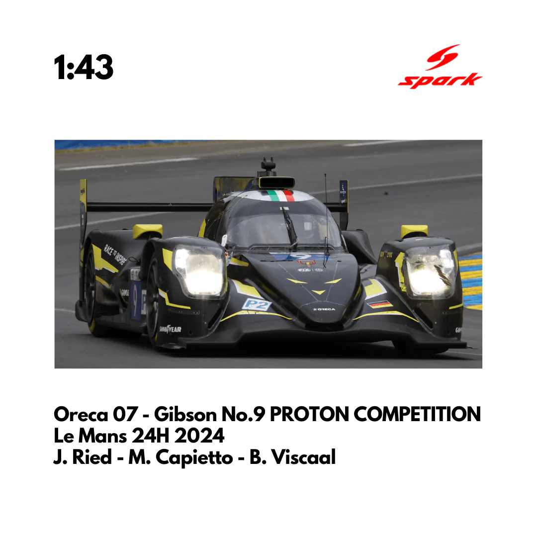 Oreca 07 - Gibson No.9 PROTON COMPETITION 24H Le Mans 2024 - Spark Model Car