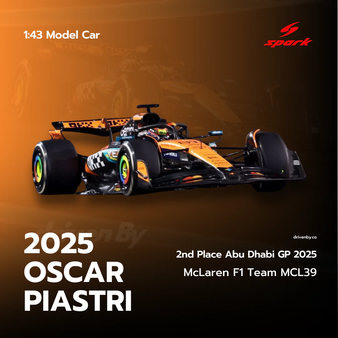 Oscar Piastri Abu Dhabi GP 2025 2nd McLaren F1 Team MCL39 Special Livery Model Car - Spark Model