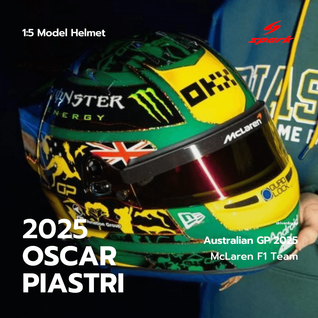 Oscar Piastri Helmet Australian GP 2025 - McLaren Formula 1 Team - Spark 1:5 Helmet Model - Image 4