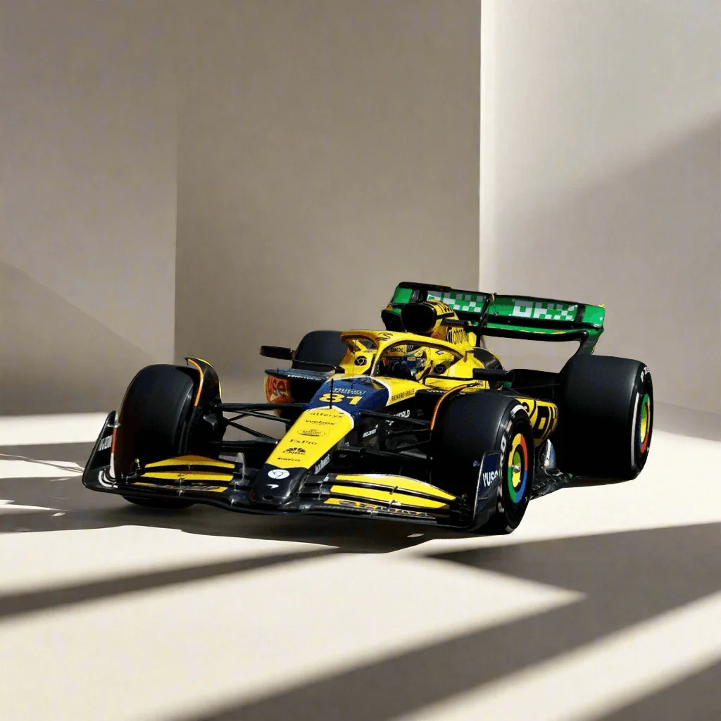 Oscar Piastri McLaren MCL38 - Monaco GP 2024 2ND Senna Livery Model Car - Minichamps - Image 2