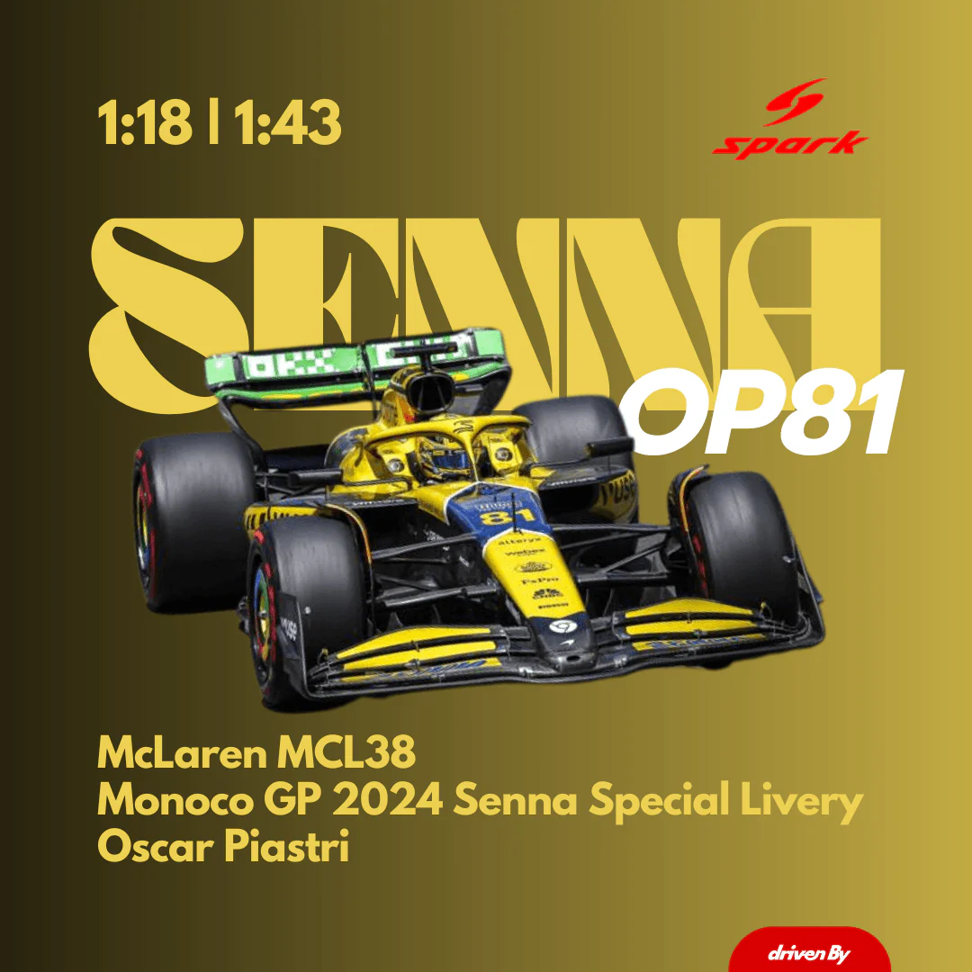 Oscar Piastri Monaco GP 2024 Senna Livery - McLaren MCL38 Model Car - Spark Model - Image 4