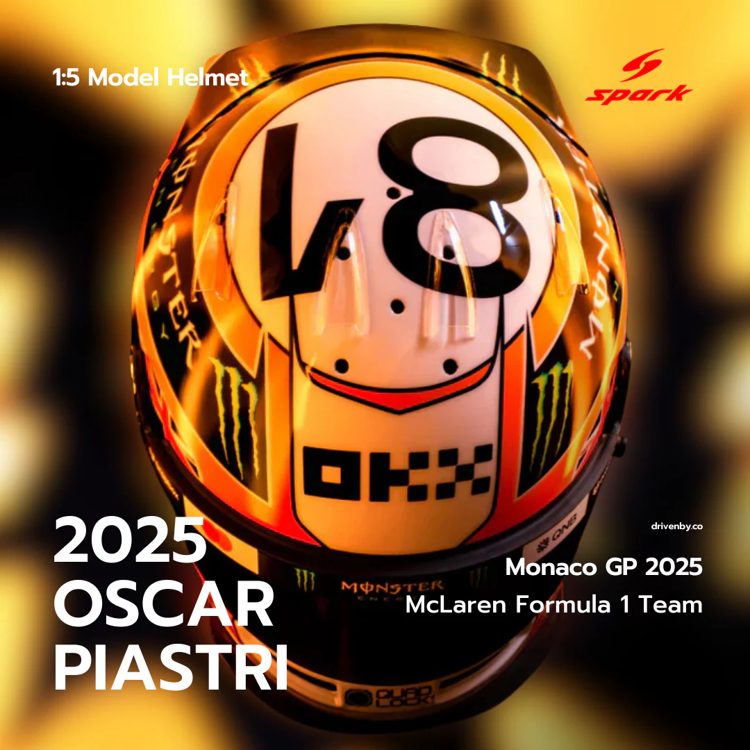 Oscar Piastri Helmet Monaco GP 2025 - McLaren F1 Team - Spark 1:5 Helmet - Image 4