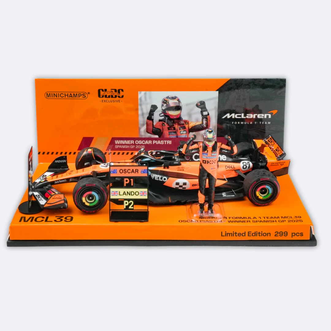Oscar Piastri Winner Spanish GP Model Car -  McLaren F1 MCL39 2025 Special Livery | 1:43 Minichamps Model Car - Image 2