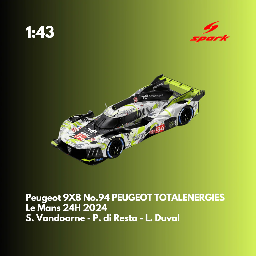 Peugeot 9X8 No.94 PEUGEOT TOTALENERGIES 24H Le Mans 2024 - Spark Model Car
