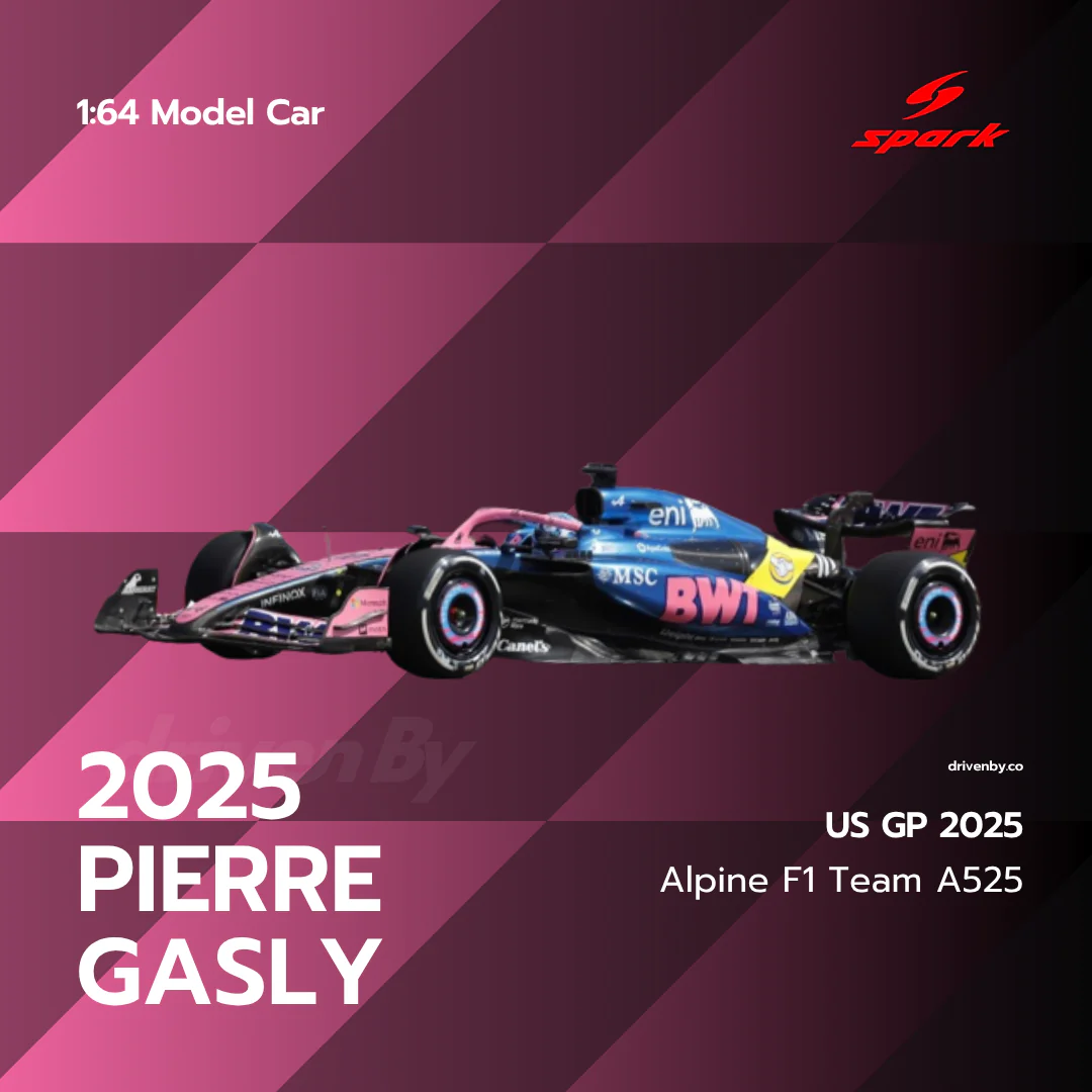 Scale 1:64 Pierre Gasly US GP 2025 Alpine F1 Team A525 2025 Model Car - Spark 1:64 Model