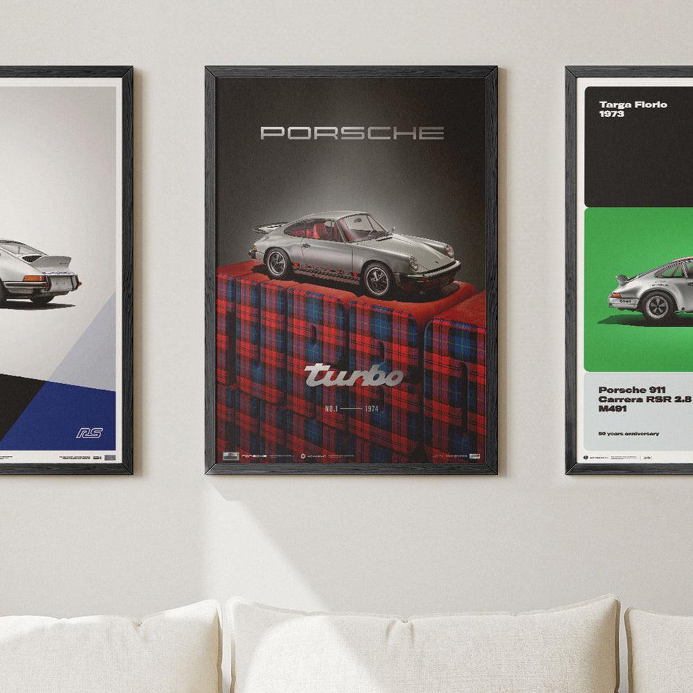 Porsche 911 Turbo No. 1 - 1974 | Porsche History Series | Collector's Edition Poster - Image 10