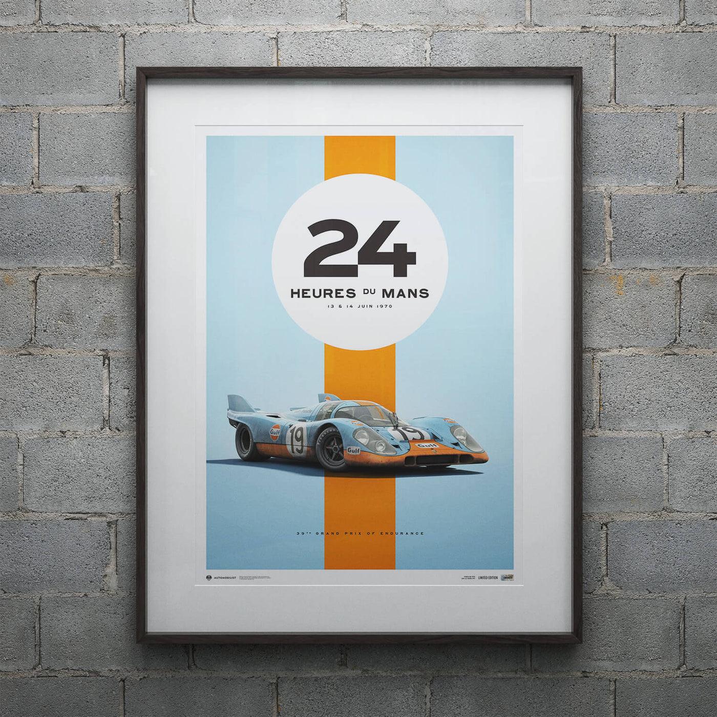 Porsche - 917 - 24h Heures du Mans - Gulf Poster - Image 3