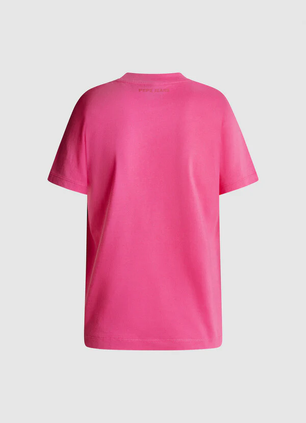 Red Bull Racing by Pepe Jeans - Standard Fit Logo T-shirt (Deep Fuchsia) - Image 3