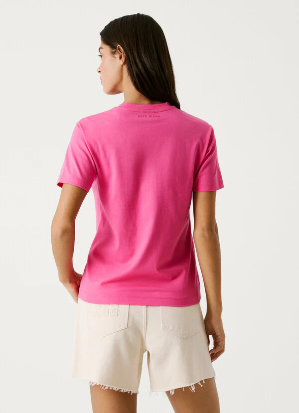 Red Bull Racing by Pepe Jeans - Standard Fit Logo T-shirt (Deep Fuchsia) - Image 4