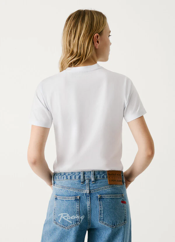 Red Bull Racing by Pepe Jeans - Standard Fit Logo T-shirt (White) - Image 4