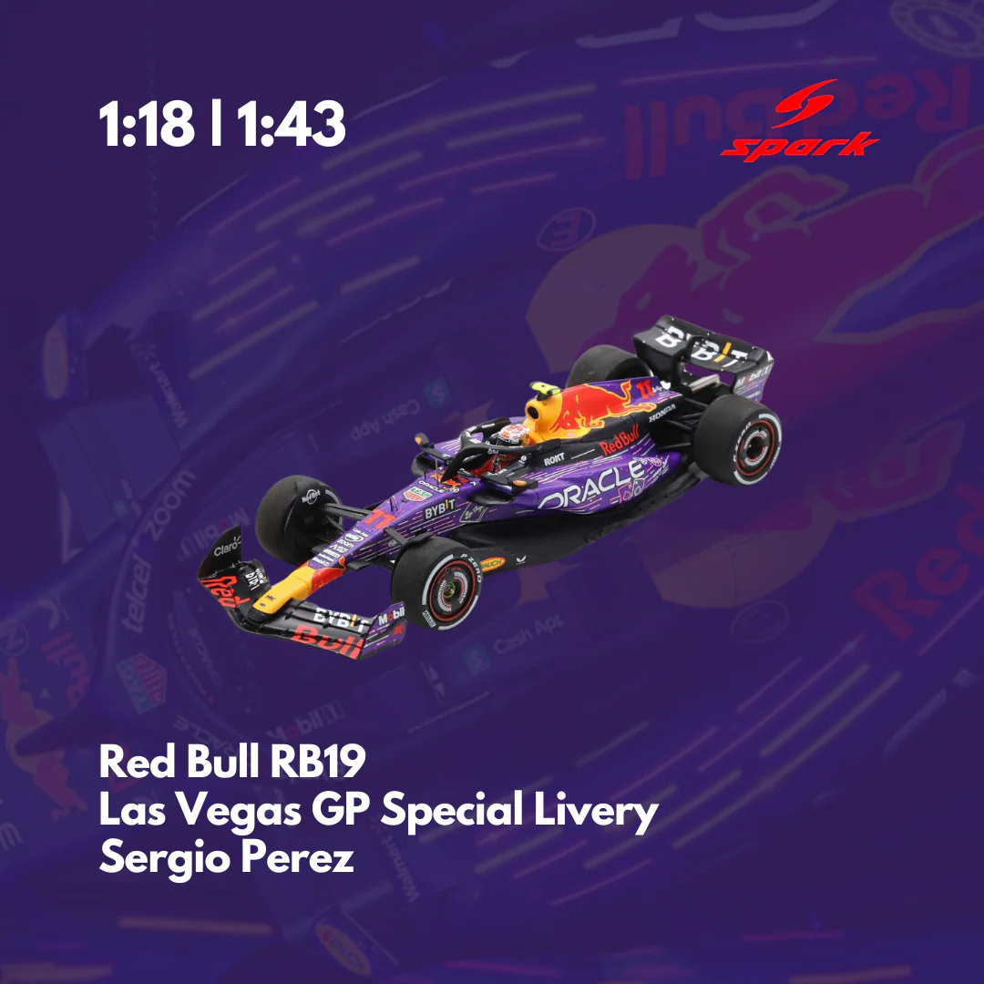 Red Bull RB19 - US Las Vegas GP 2023 Special Livery Max Verstappen & Sergio Perez - Model Car - SPARK MODEL - Image 2