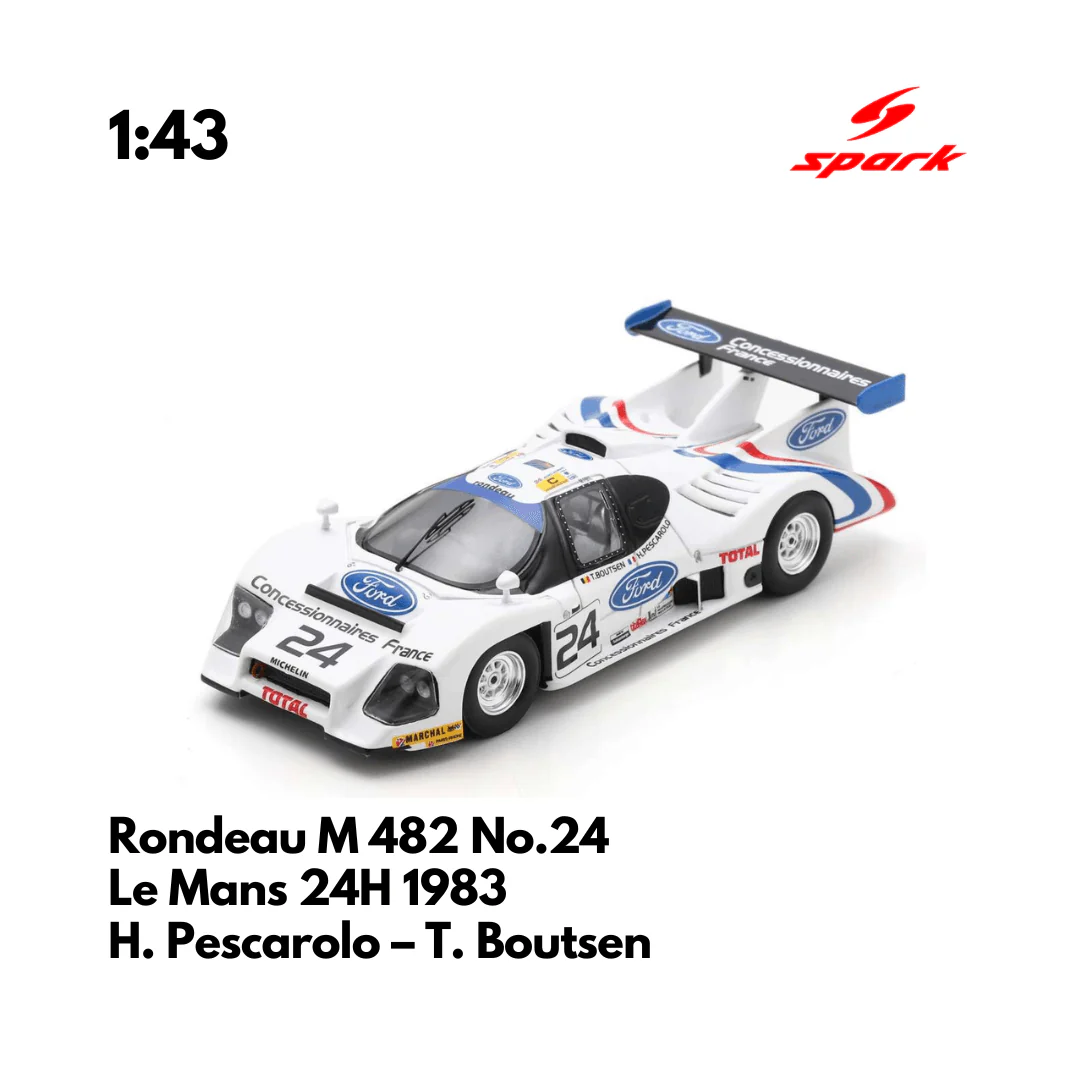 Rondeau M 482 No.24 Le Mans 24H 1983 - 1:43 Spark Model Car