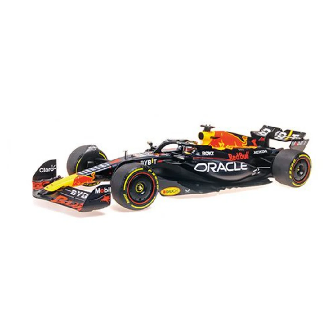 Scale 1:12 Max Verstappen Quatar GP 2023 Winner Red Bull Racing RB19 Model Car - Minichamps