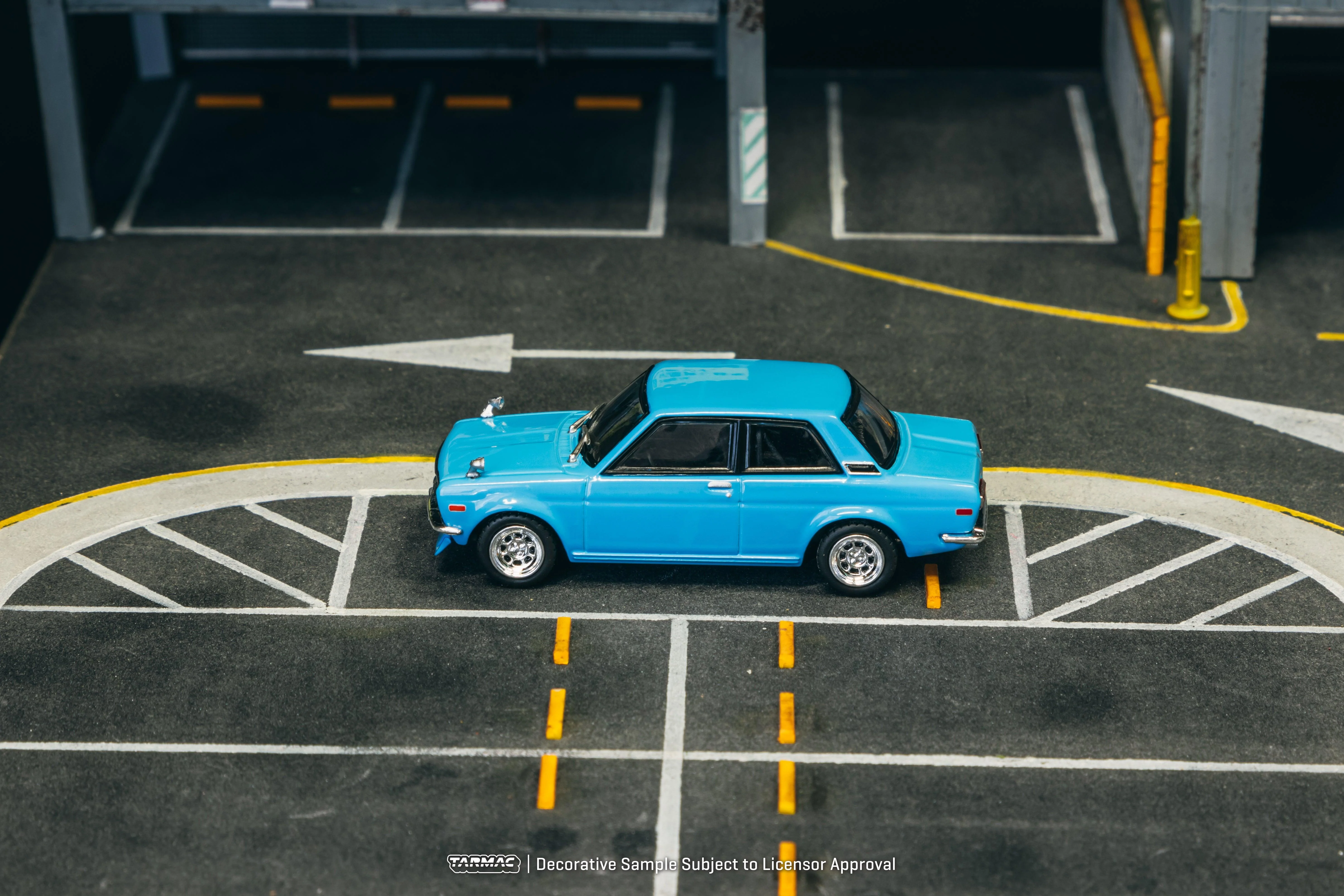 Scale 1/64 - Datsun 510 Light Blue Model Car - Tarmac Works - Image 5