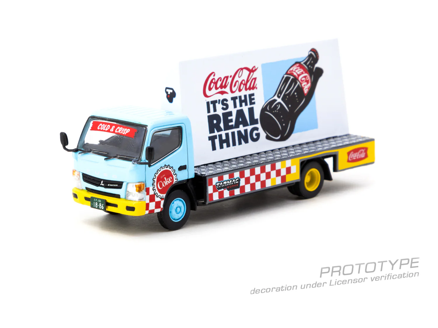 Scale 1:64 Mitsubishi Fuso Canter Advertisement Truck COCA-COLA - Tarmac Works - Image 2