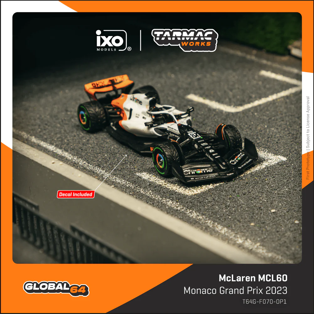 Scale 1:64 - Oscar Piastri - McLaren MCL60 Monaco Grand Prix 2023 - Tarmac Works