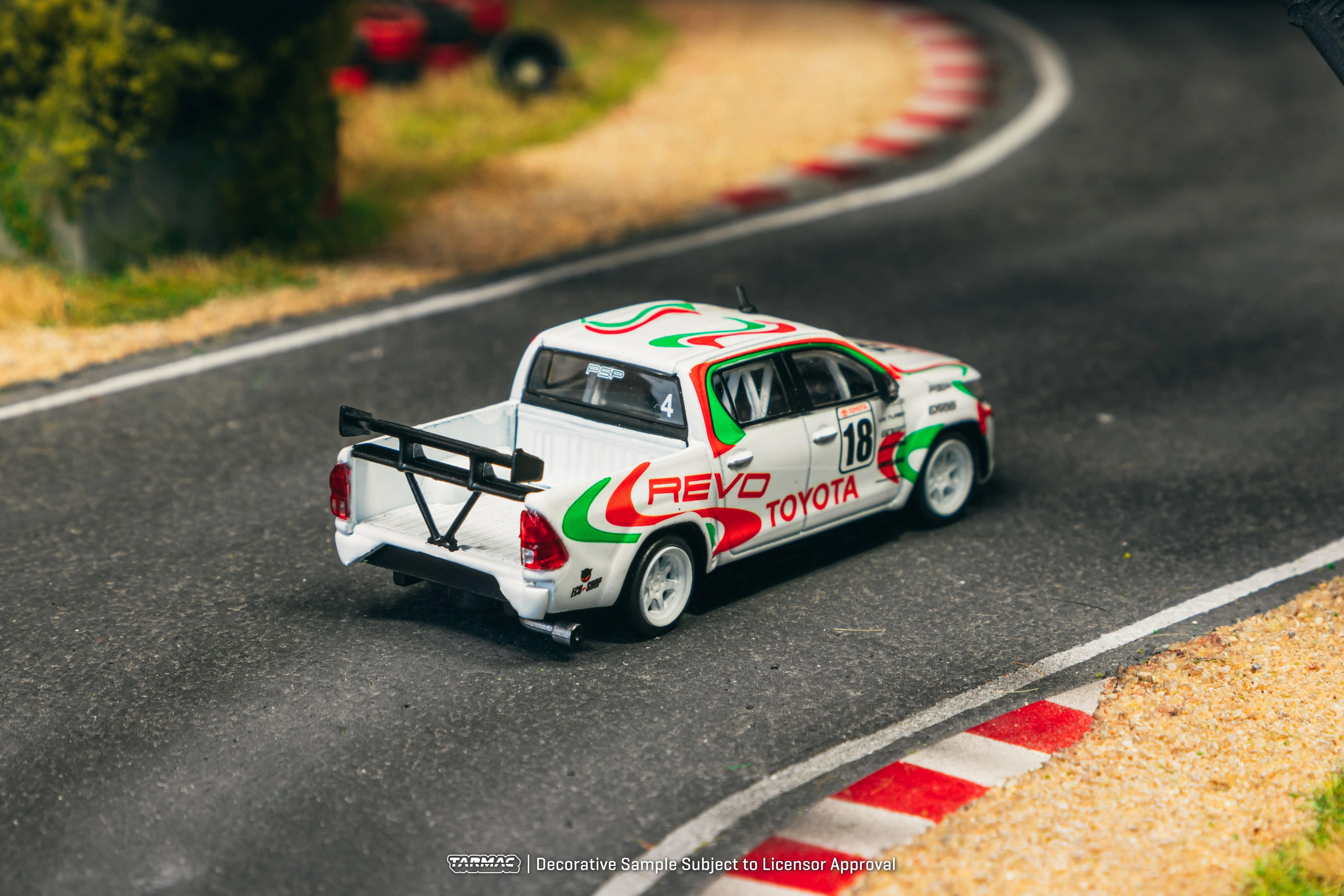 Scale 1/64 - Toyota Hilux White Model Car - Tarmac Works - Image 3