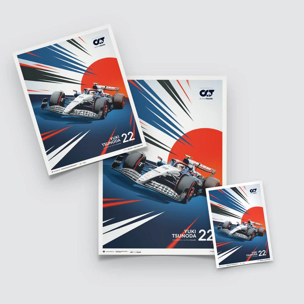 Scuderia AlphaTauri - Yuki Tsunoda - 2023 Automobilist Poster - Image 2