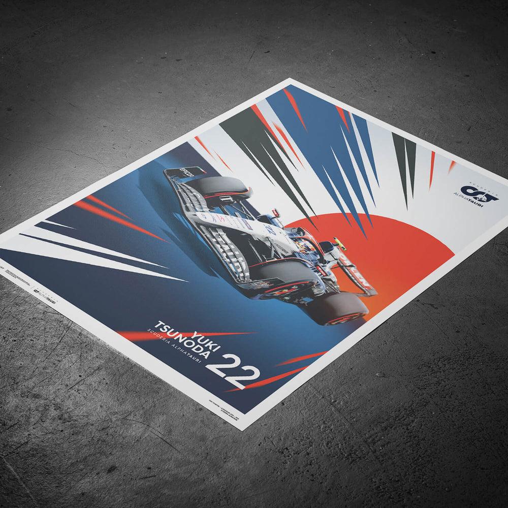 Scuderia AlphaTauri - Yuki Tsunoda - 2023 Automobilist Poster - Image 7